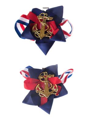 Schoendecoratie navy