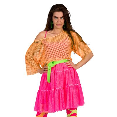 Shirt net fluo oranje