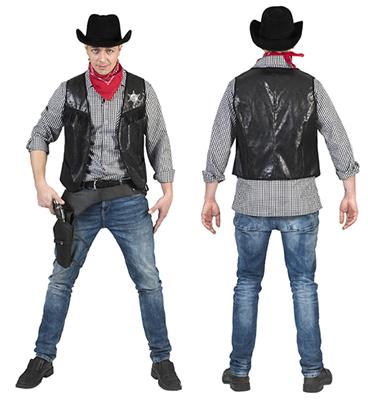 Cowboy vest zwart