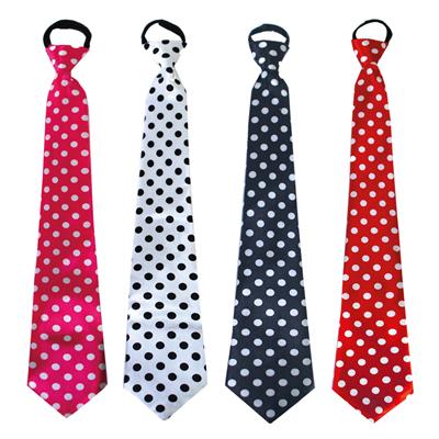 Stropdas met polka dots 4 kleuren