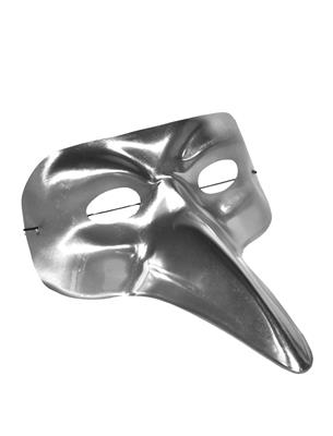 Masker met lange neus zilver