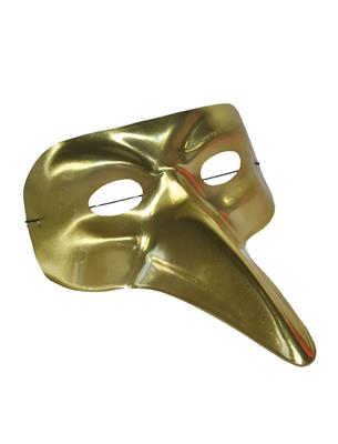 Masker met lange neus goud