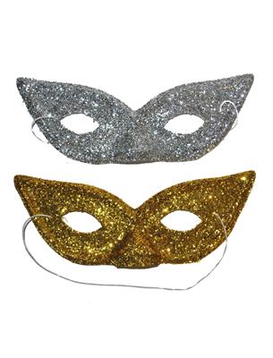 Oogmasker vlinder glitter 2 ass