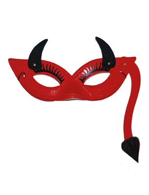 Oogmasker duivelin rood