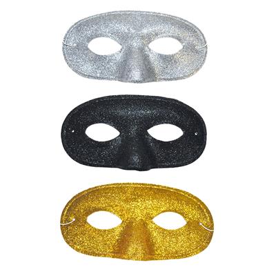 Oogmasker met glitters 3 kleuren