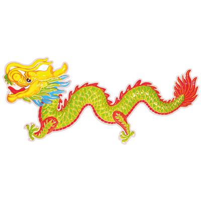 Wanddecoratie chinese draak 1 m