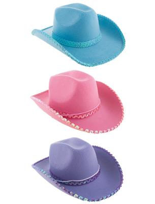 Cowgirlhoed 3 kleuren