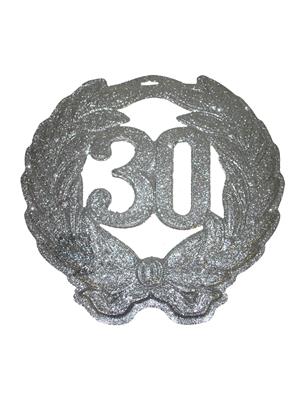 Wanddecoratie glitter 30 jaar