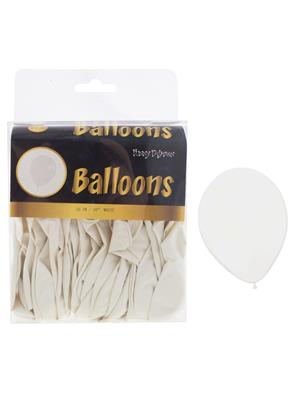 40 Witte ballonnen 10" wit