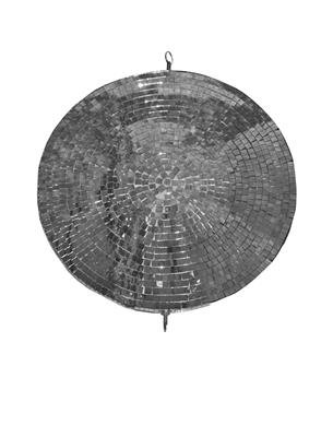 Spiegelbal disc 50 cm zilver