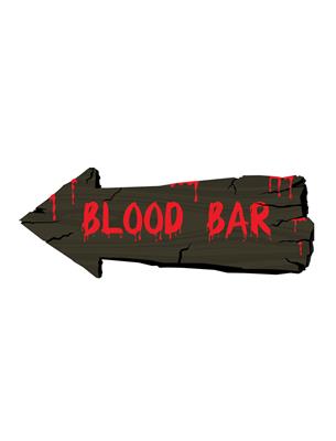 Wanddecoratie 50 cm blood bar