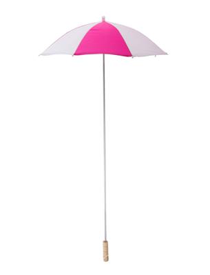 Paraplu fuchsia wit 105 cm