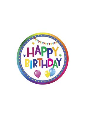 6 onderleggers magnetisch 12 cm happy birthday