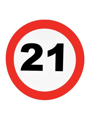 Wanddecoratie traffic 21 jaar