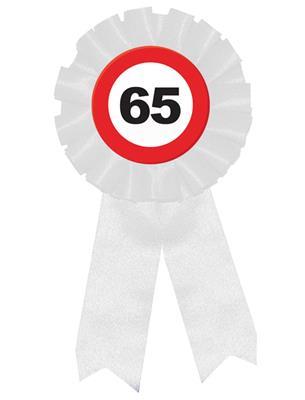 Badge rozet traffic 65 jaar