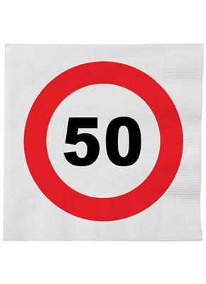 20 servetten traffic 50 jaar