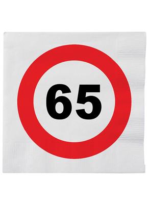 16 servetten traffic 65 jaar