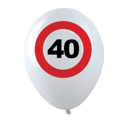 12 ballonnen 12" traffic 40 jaar