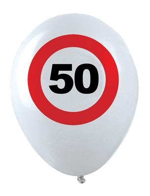 12 ballonnen 12" traffic 50 jaar