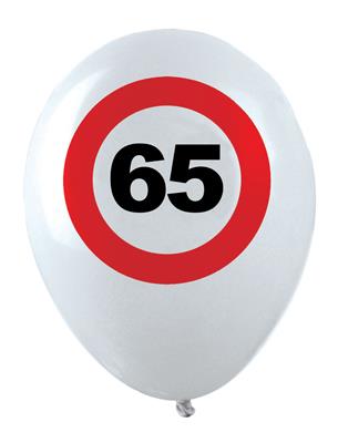 12 ballonnen 12" traffic 65 jaar