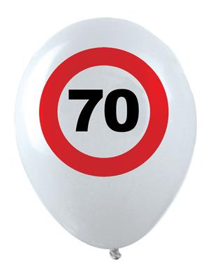 12 ballonnen 12" traffic 70 jaar