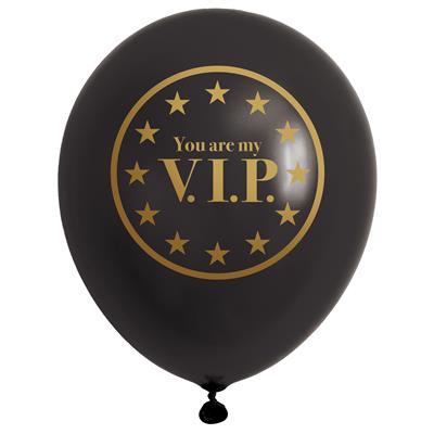 12 ballonnen 12" VIP zwart