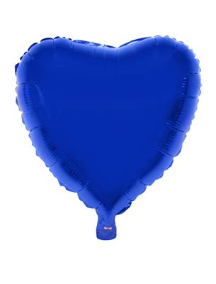 Folieballon 20,5x18" hart blauw