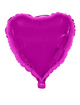 Folieballon 20,5x18" hart fuchsia