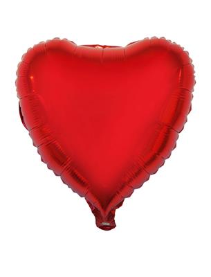 Folieballon 20,5x18" hart rood