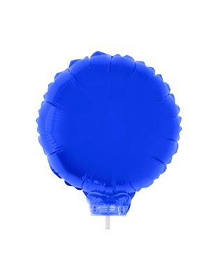 Folieballon 11" met stokje rond blauw