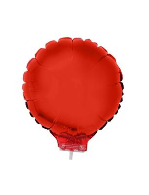 Folieballon 11" met stokje rond rood