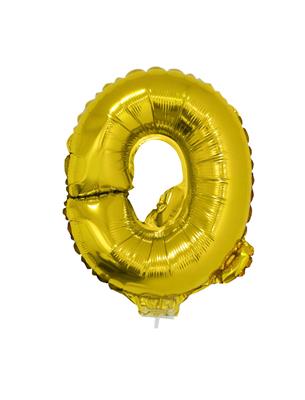 Folieballon 16" met stokje letter Q goud