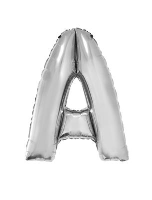 Folieballon 40" letter A zilver