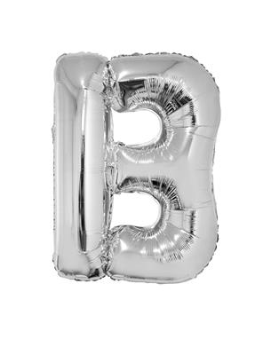 Folieballon 40" letter B zilver