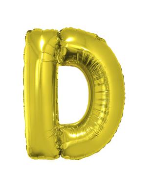 Folieballon 40" letter D goud