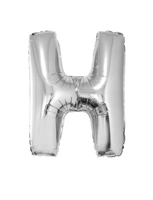 Folieballon 40" letter H zilver