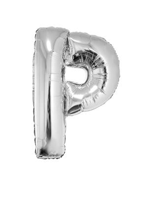 Folieballon 40" letter P zilver