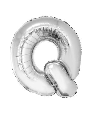 Folieballon 40" letter Q zilver