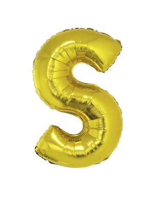 Folieballon 40" letter S goud