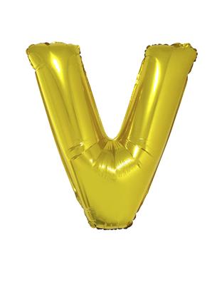 Folieballon 40" letter V goud