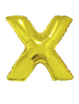 Folieballon 40" letter X goud