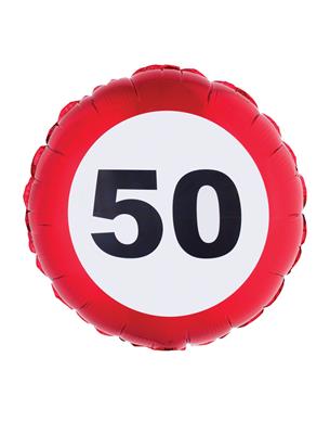 Folieballon 18" traffic 50 jaar