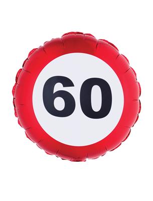 Folieballon 18" traffic 60 jaar