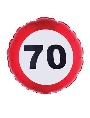 Folieballon 18" traffic 70 jaar