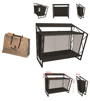 Dj booth black foldable with transportation bag