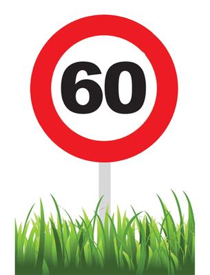 Deco bord traffic 60 jaar