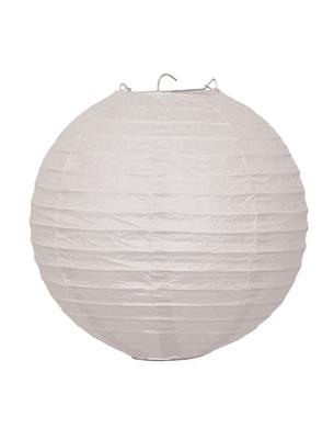 Lampion 25 cm wit papier