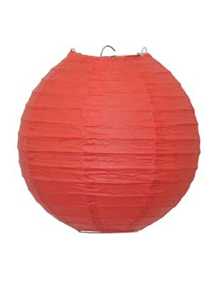 Lampion 25 cm rood papier