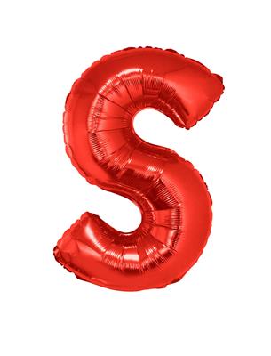 Folieballon 40" letter S rood