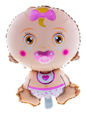 Folieballon 27" baby roze